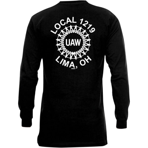 Bayside UAW Logo Long Sleeve Tee - Image 3