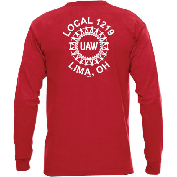 Bayside UAW Logo Long Sleeve Tee - Image 7