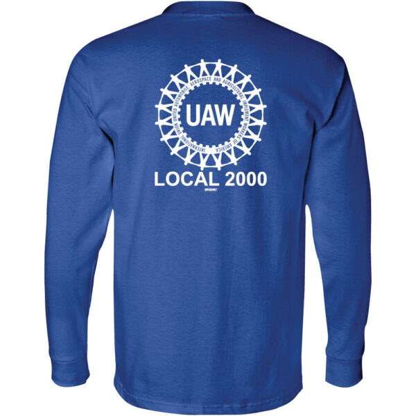 UAW Local 2000 Logo Tee Long Sleeve - Image 9