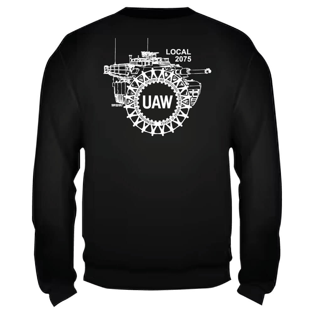 UAW 2075 Logo Crewneck Sweatshirt - Image 3