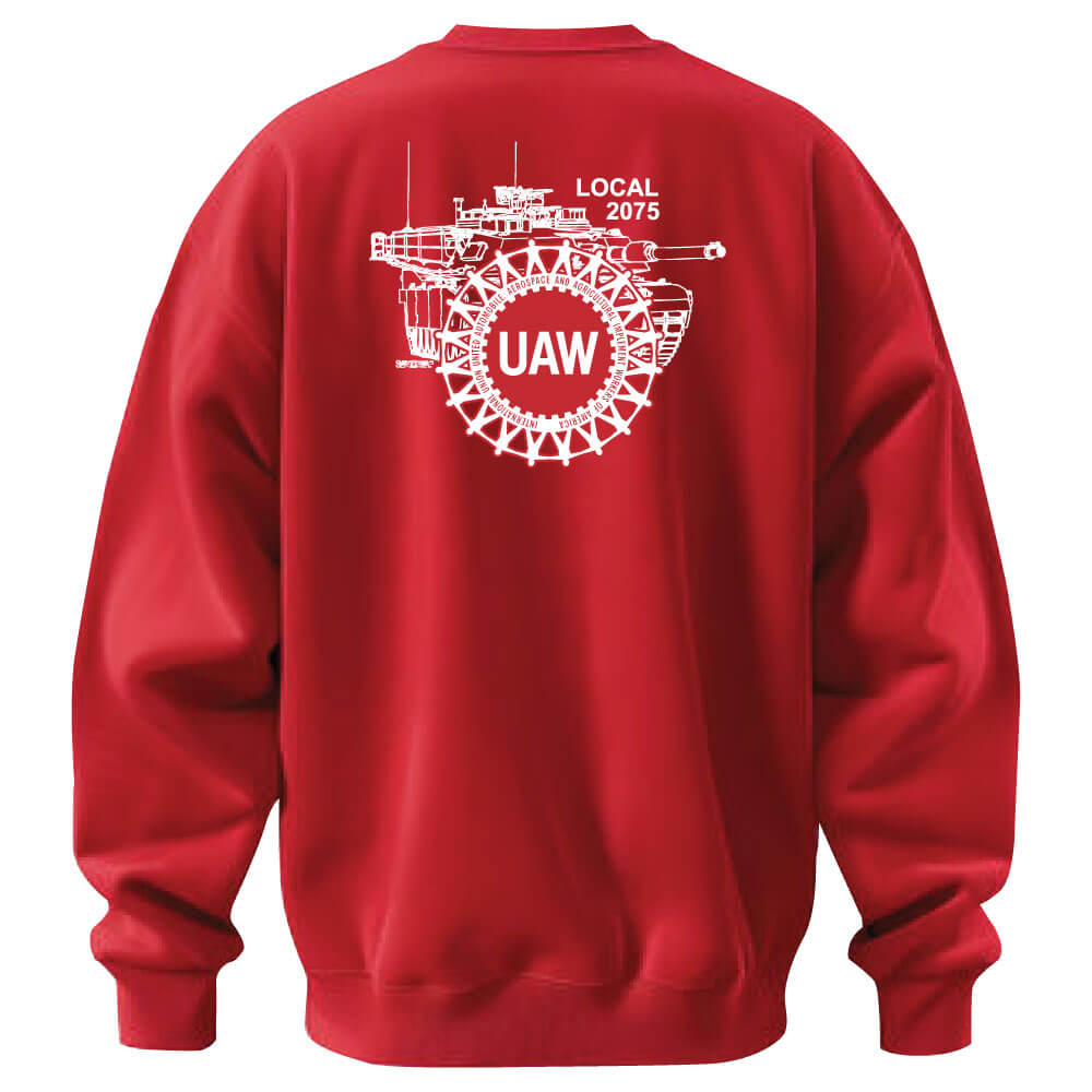 UAW 2075 Logo Crewneck Sweatshirt - Image 5