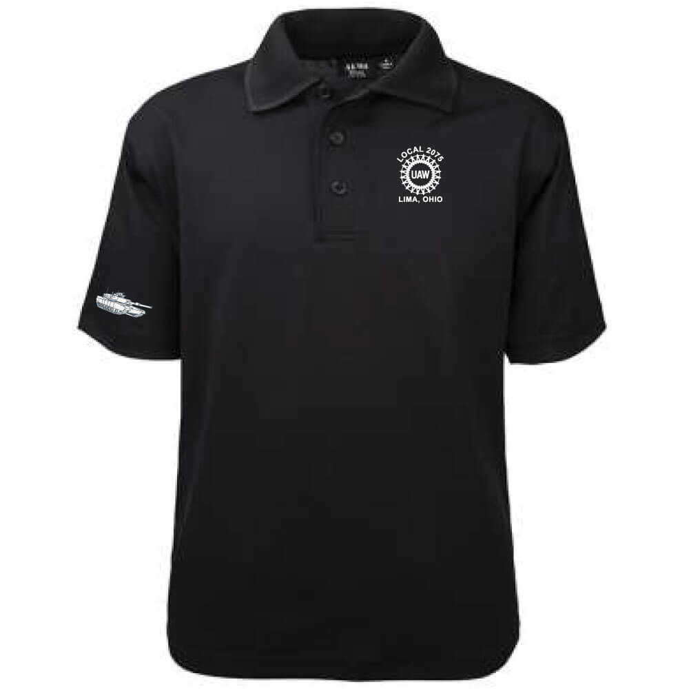 UAW 2075 Logo Men's Polo - Image 3