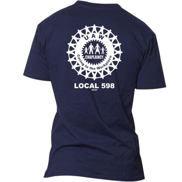 UAW 598 Logo Tee - Chaplaincy - Image 5