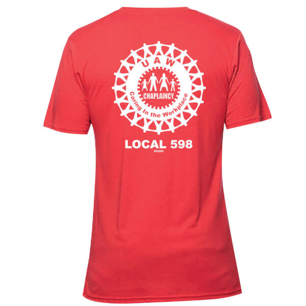 UAW 598 Logo Tee - Chaplaincy - Image 3